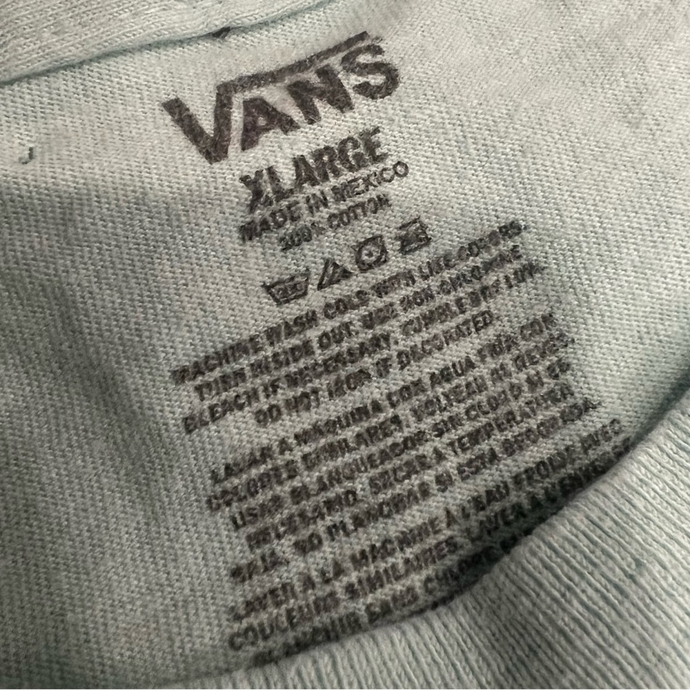 Vans T-Shirt Boys Short Sleeve Mint Green Skateboarding Casual Lightweight - Picture 6 of 9